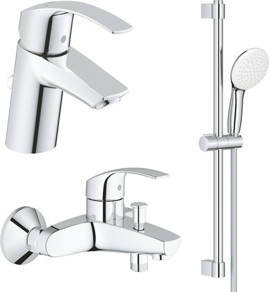 Набор смесителей для ванны Grohe Eurosmart с душевым гарнитуром, хром 129153