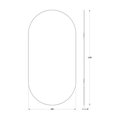 Зеркало овальное Evoform Colora 600x1200, с чёрной окантовкой BY 0466
