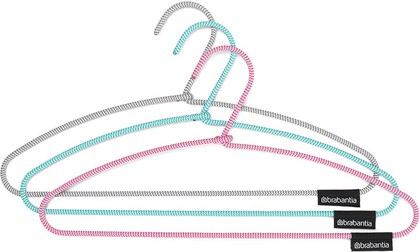 Плечики для одежды Brabantia Soft Touch, 3шт., мятный, розовый, тёмно-серый 105548