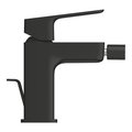 Смеситель для биде Grohe Cubeo, матовый чёрный 1018102430