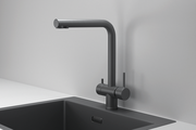Смеситель кухонный Granula Kitchen Space KS-7011, с подключением к фильтру для питьевой воды, Графит матовый 7011, ГРАФИТ МАТОВЫЙ