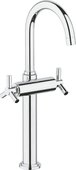 Смеситель поворотный вентильный для свободностоящих раковин, хром Grohe Atrio 21044000