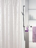 Штора для ванны 240x180 текстильная жемчужно-белая Spirella ORSINI 1013221