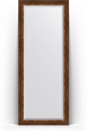 Зеркало Evoform Exclusive Floor 810x2010 пристенное напольное, с фацетом, в багетной раме 88мм, римская бронза BY 6119