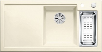 Кухонная мойка Blanco Axon II 6S, доска из серебристого стекла, чаша справа, клапан-автомат, магнолия 524139