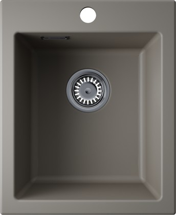 Кухонная мойка Omoikiri Omishima 41 DG Matt Natceramic, врезной монтаж, dust grey матовый 4997548