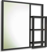 Зеркало Silver Mirrors Bronks-light 800x800 с полочкой, металлический профиль ФР-1760