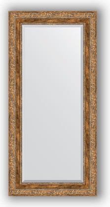 Зеркало Evoform Exclusive 550x1150 с фацетом, в багетной раме 85мм, виньетка античная бронза BY 3488