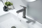 Смеситель для раковины Aquatek Лугано 106, с гигиеническим ручным душем, оружейная сталь AQ1712BGM
