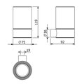 Стакан для зубных щеток Kludi Vela R, чёрный матовый 5897539