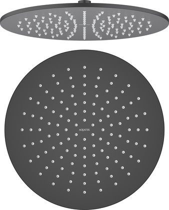 Верхний душ Aquatek d300x7, круглый, чёрный матовый AQ2079MB