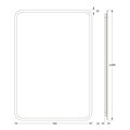 Зеркало с матированием и LED-подсветкой Defesto, 32W, 70x100см, без выключателя, тёплый белый свет DF 3819