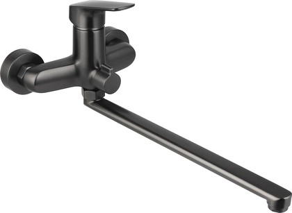 Смеситель для ванны Aquatek Вега, длинный излив, оружейная сталь AQ1042BGM