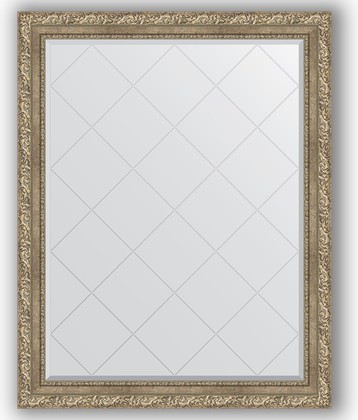 Зеркало Evoform Exclusive-G 950x1200 с гравировкой, в багетной раме 85мм, виньетка античное серебро BY 4358