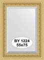 Зеркало Evoform Exclusive 550x750 с фацетом, в багетной раме 80мм, сусальное золото BY 1224