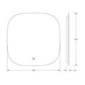 Зеркало Defesto Opti 50x50, LED подсветка, сенсорный выключатель, тёплый белый свет DF 2858S