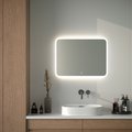 Зеркало с матированием и LED-подсветкой Defesto, 25W, 80x60см, сенсорный выключатель, нейтральный белый свет DF 3807SH