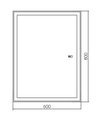 Зеркальный шкаф AQUAme 600x800 с подсветкой и подогревом AQM9202