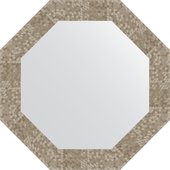 Зеркало Evoform Octagon 570x570 в багетной раме 70мм, соты титан BY 7310