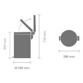 Мусорный бак с педалью Brabantia NewIcon 20л, мятно-голубой 233920