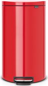 Мусорный бак с педалью Brabantia FlatBack+, 30л, пламенно-красный 484988