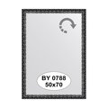 Зеркало Evoform Definite 500x700 в багетной раме 38мм, чёрненое серебро BY 0788