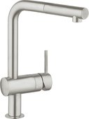 Смеситель для кухни с выдвижным изливом, нержавеющая сталь Grohe Minta 32168DC0