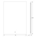 Зеркало с фацетом Defesto Glow 70x100, LED подсветка, ИК-выключатель, нейтральный белый свет DF 2509R