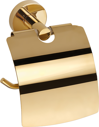 Держатель туалетной бумаги Bemeta Brilo, с крышкой, глянцевое золото 161112010