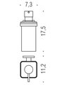Дозатор для жидкого мыла Colombo Basic Q настенный, стекло, хром B9337