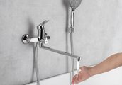 Смеситель для ванны Aquatek Вега, длинный излив, хром AQ1042CR