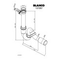 Сифон для кухонной мойки Blanco G 1 1/2", выход 50мм 137267