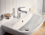Смеситель для раковины Grohe Euroeco, размер M, рычажный донный клапан, хром 24265001