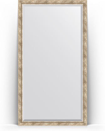 Зеркало Evoform Exclusive Floor 1080x1980 пристенное напольное, с фацетом, в багетной раме 70мм, прованс с плетением BY 6144
