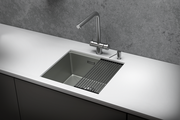 Кухонная мойка Granula Kitchen Space KS-5045U, 500x445, универсальный монтаж, нержавеющая сталь, Сталь матовая 5045U, СТАЛЬ МАТОВАЯ