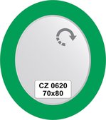 Зеркало для ванной FBS Colora на цветном основании 70x80см CZ 0620