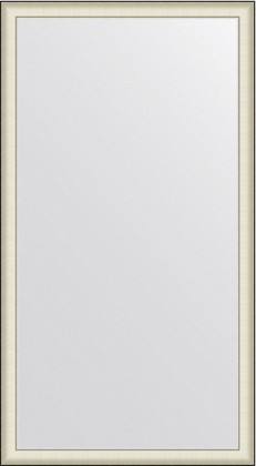 Зеркало Evoform Definite Floor 109x200, напольное, в багетной раме, белая кожа с хромом 78мм BY 6042