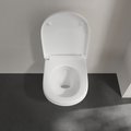 Унитаз подвесной Villeroy & Boch O.novo, безободковый, сидение Soft Close, Альпийский белый CeramicPlus 5660HRR1