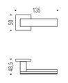 Ручка дверная Colombo Alba, 50x50, хром матовый, хром LC91RSB cromo/cromat к FF23