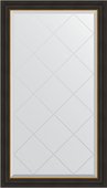 Зеркало Evoform Exclusive-G 740x1290 с гравировкой в багетной раме 71мм, черное дерево с золотом BY 4534