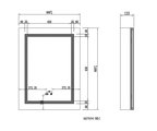 Шкаф зеркало для ванной Aquatek круговая подсветка, 600x800x133 AQ7604-MLC