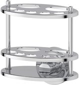 Держатель зубных щёток и пасты Ellux Elegance, хром ELE 005