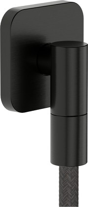 Шланговое подсоединение Hansgrohe FixFit Fine Q, с клапаном обратного тока, шлифованный чёрный хром 28884340