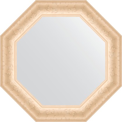 Зеркало Evoform Octagon 600x600 в багетной раме 82мм, старый гипс BY 7330