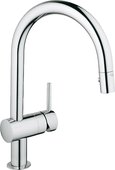 Смеситель для кухни однорычажный с выдвижным изливом, хром Grohe MINTA 32321000
