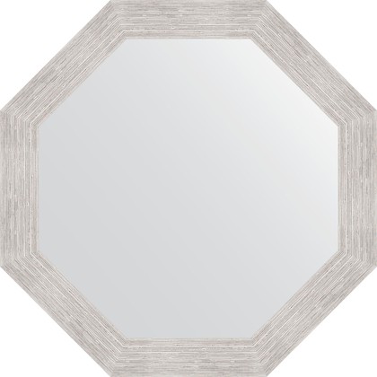 Зеркало Evoform Octagon 670x670 в багетной раме 70мм, серебряный дождь BY 3998