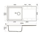 Кухонная мойка Omoikiri Sakaime 100-SA, бежевый 4993886