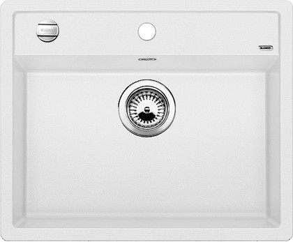 Кухонная мойка Blanco Dalago 6, без крыла, с клапаном-автоматом, гранит, белый 514199