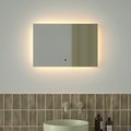 Зеркало с фацетом Defesto Glow 60x40, LED подсветка, ИК-выключатель, тёплый белый свет DF 2512RH