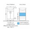 Тумба под раковину Санта Верона 485x830x300, напольная, белый 700111